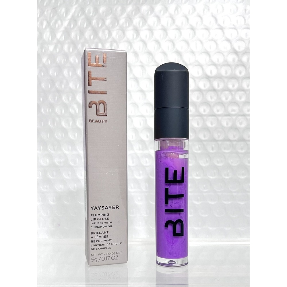Bite beauty yaysayer plumping lip gloss In Lavender Cookie - 0.17 Oz New In Box